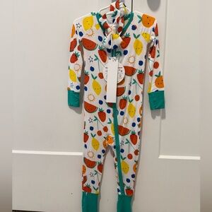 Little Sleepies Fruit Print & Bow